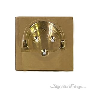 Brass Heavy Duty Square Backplate Open Flange with invisible screws