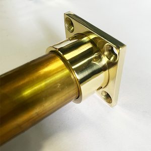 Brass Heavy Duty Square Backplate Closed End Flange